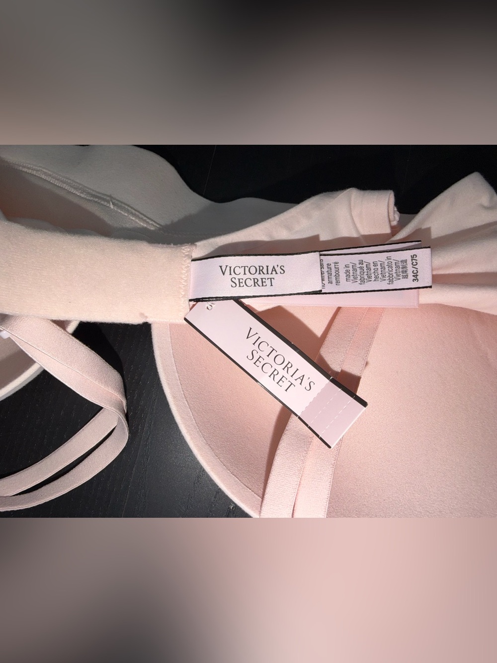 New Victoria's Secret Love Cloud Wire-Free Push-Up Bra NWT 34C Light Pink - Picture 4 of 4